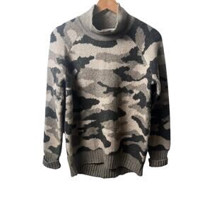 Christian Siriano NY Camo Mock Neck Sweater Women’s Size M Pullover Cozy Knit
